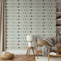Mint green wall mural design
