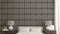 Neutral wallpaper featuring soft fern patterns

