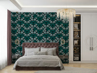 Retro-style mural with groovy floral charm

