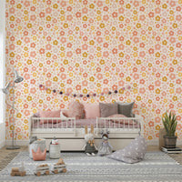 Boho-inspired wallpaper with charming flowers

