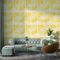 Sunny wallpaper with white and yellow blooms

