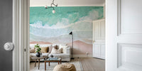 Soft blue water wall mural

