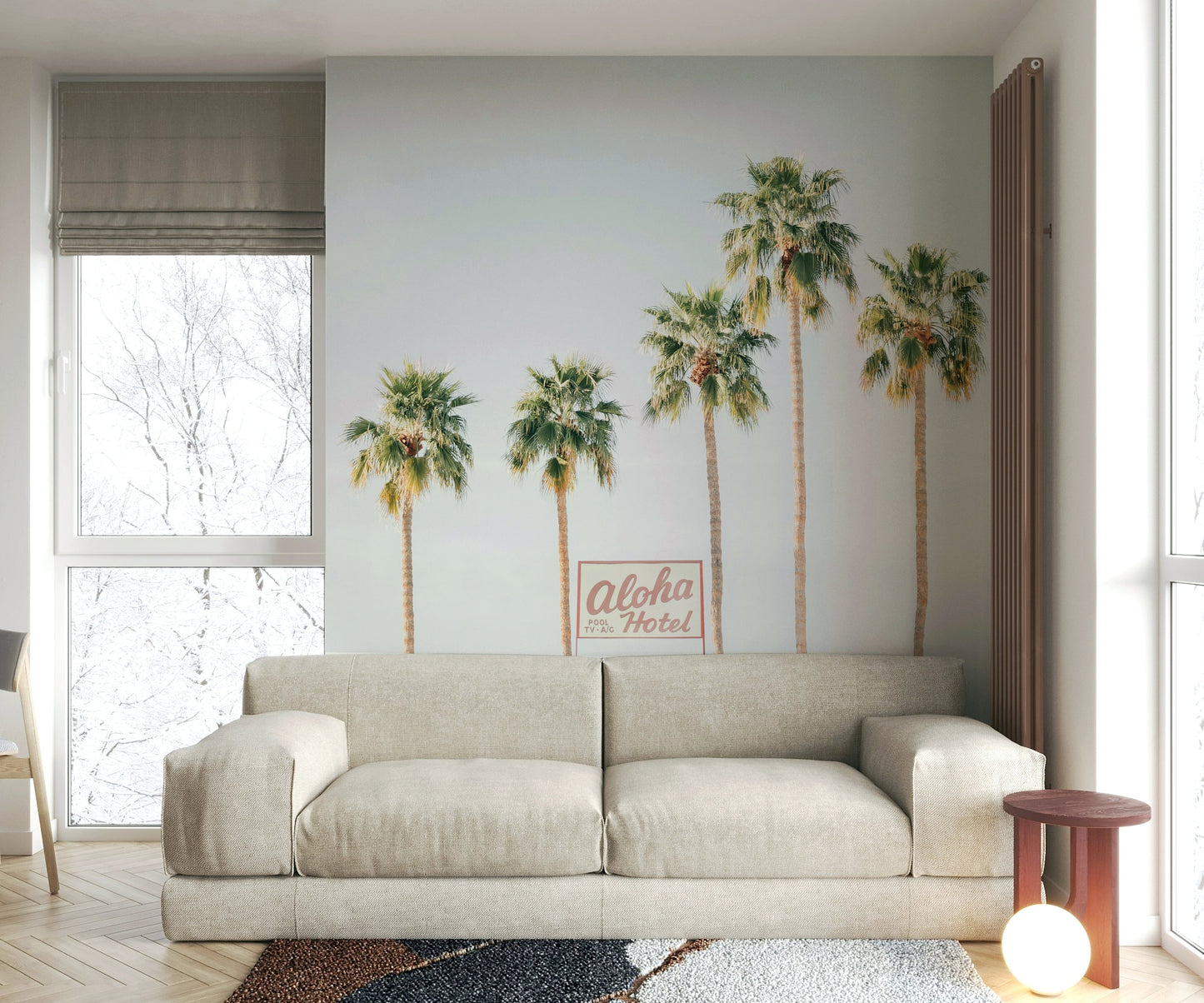 Quiet island style wall mural

