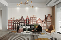 Historic city mural wallpaper

