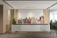 Canal houses mural wallpaper design

