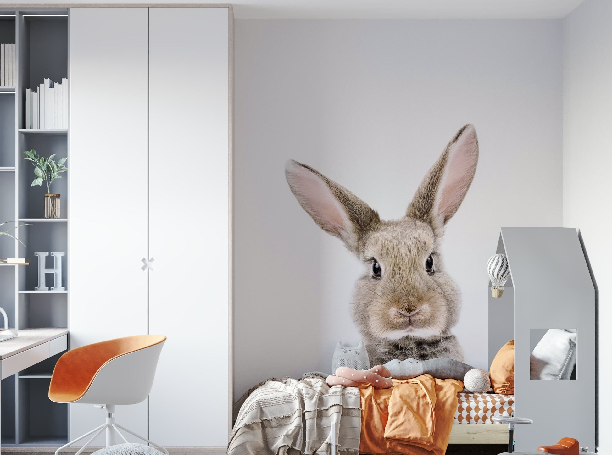 Soft bunny wallpaper for walls

