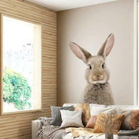 Kids room mural with bunny art


