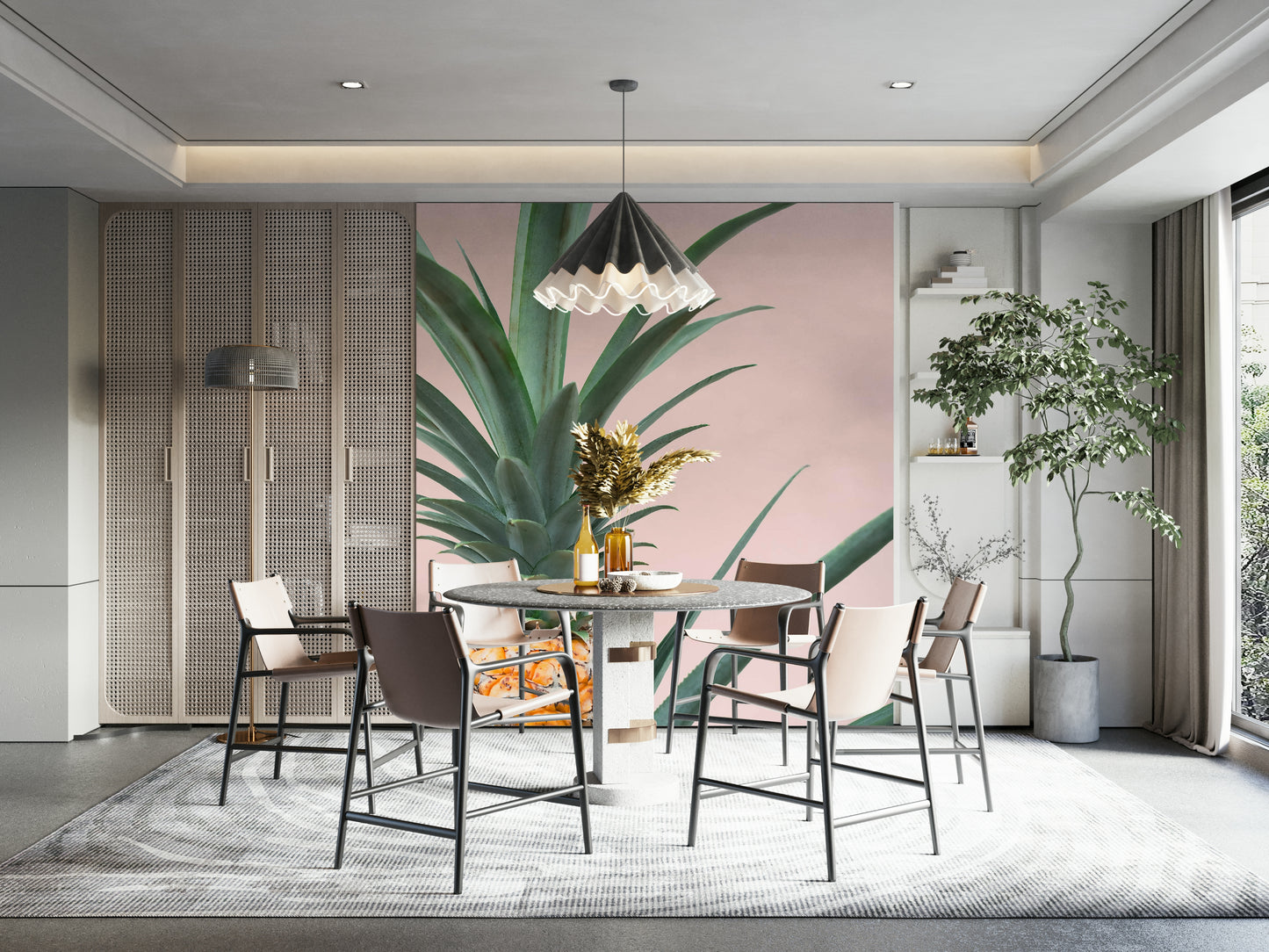 Easy-to-install wall mural in baby’s room
