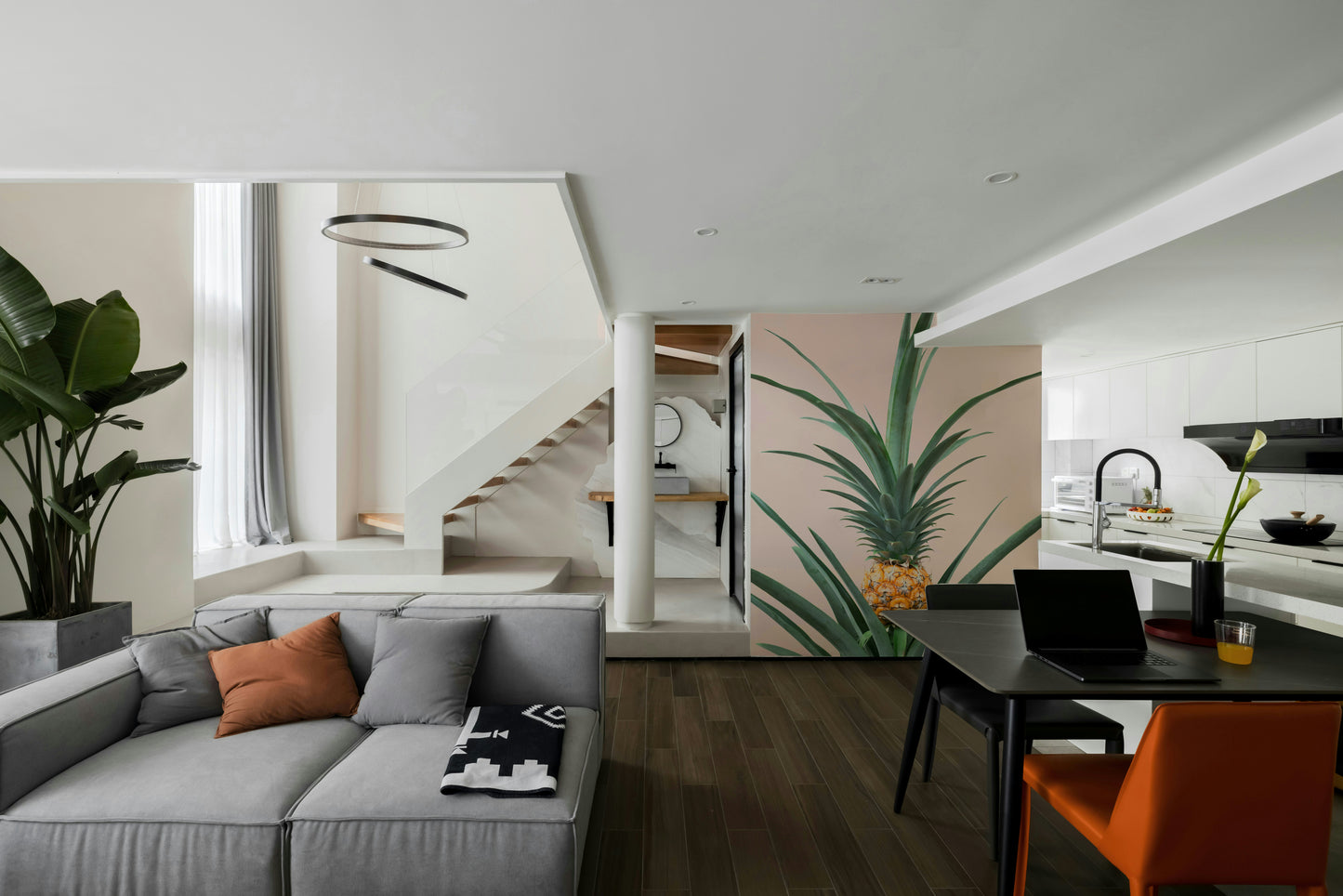 Baby Pineapple Wall Mural on nursery wall
