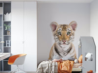 Cute tiger wall mural for nursery
