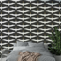 Gray bird wallpaper mural
