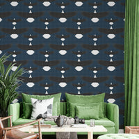 Textured deep blue wall mural
