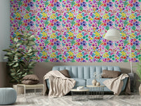 Retro flower cluster wallpaper

