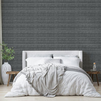 Clean black and white wall stripes


