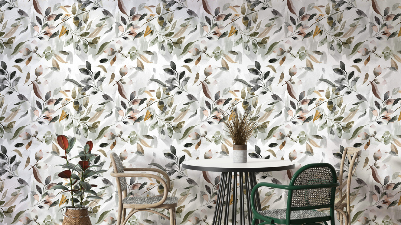 Natural leaf illustration wallpaper

