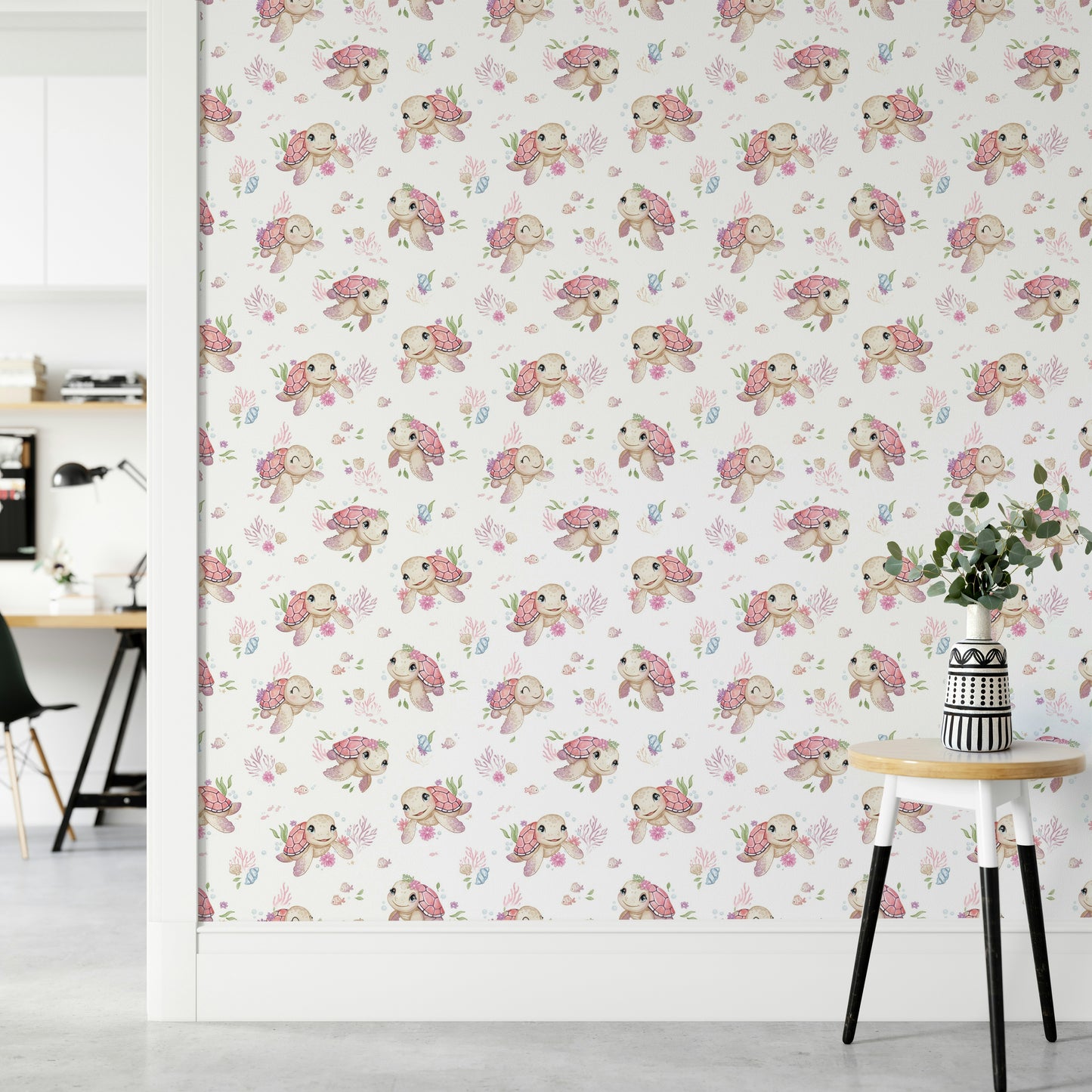 Kids wallpaper featuring adorable turtles

