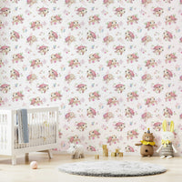 Friendly turtle wallpaper for children’s room

