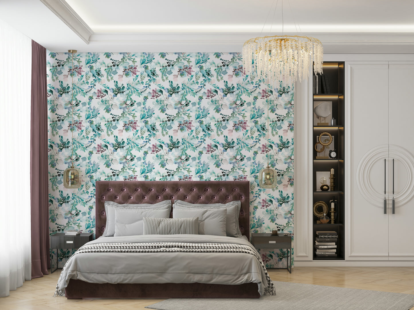 Elegant chinoiserie wall mural

