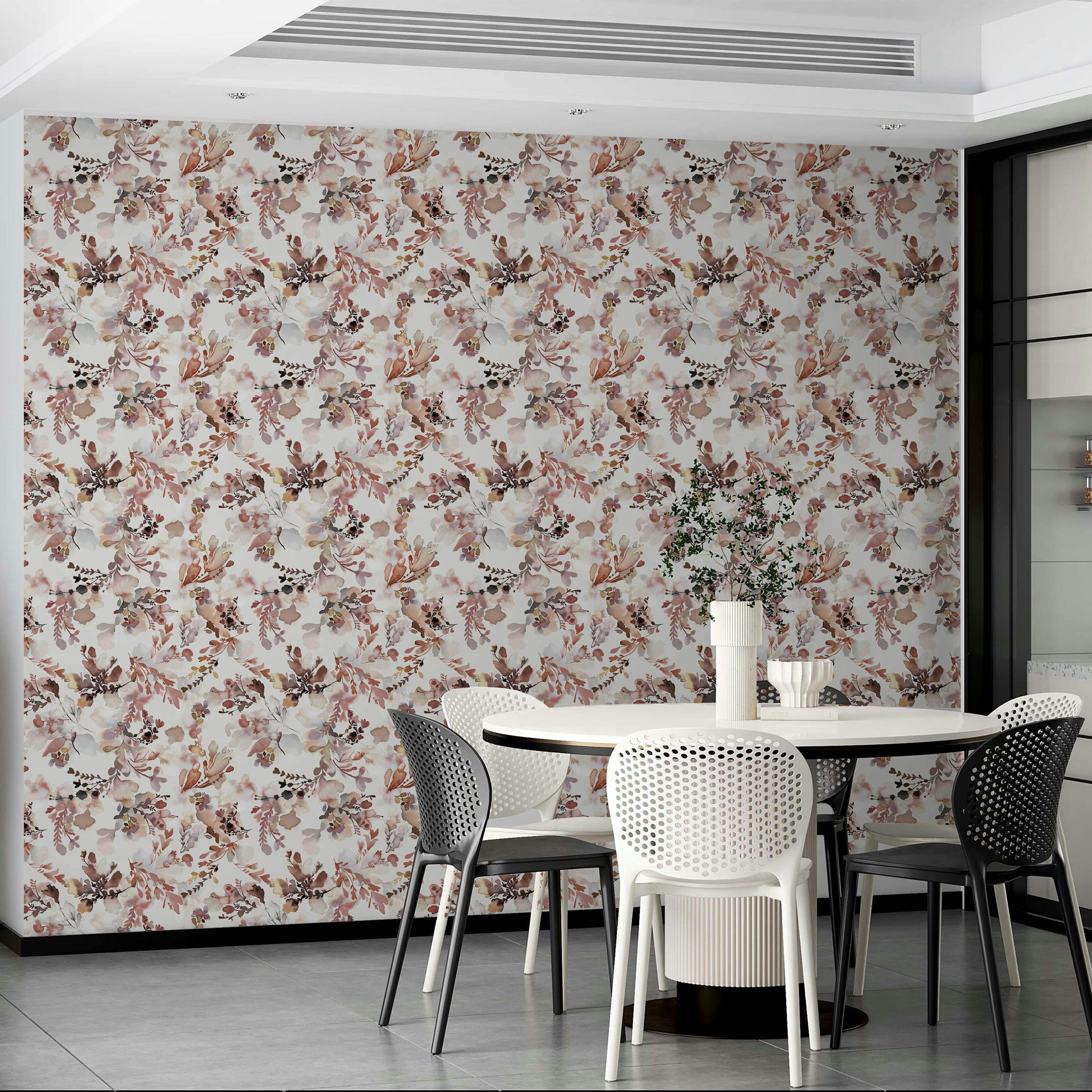 Elegant wall mural in brown tones

