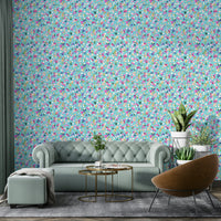 Blue confetti dots wallpaper

