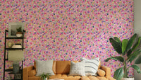Pink confetti dots wallpaper

