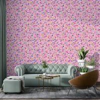 Hand-painted dots on pink

