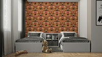 Tiger motif mural wallpaper


