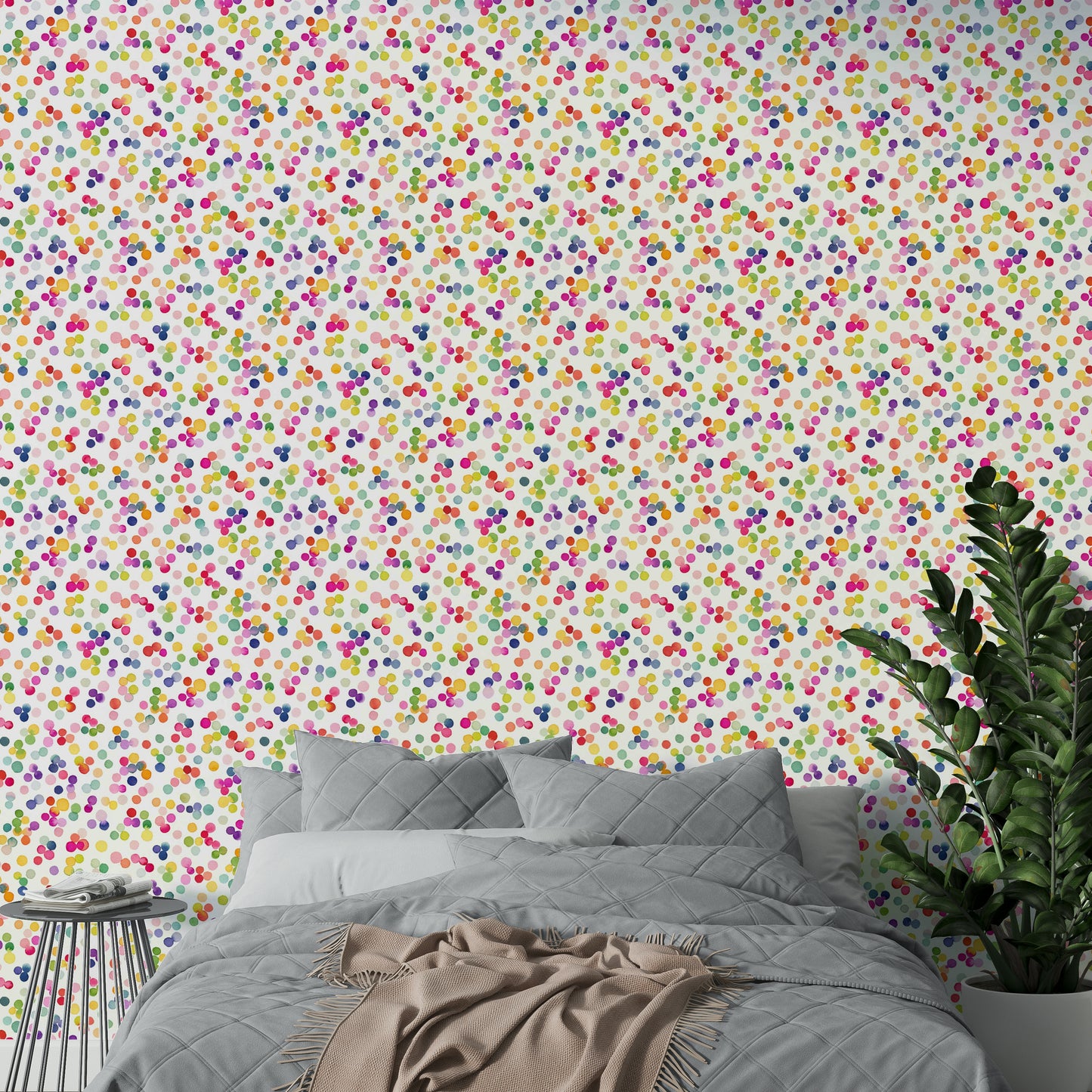 Watercolor dots wallpaper

