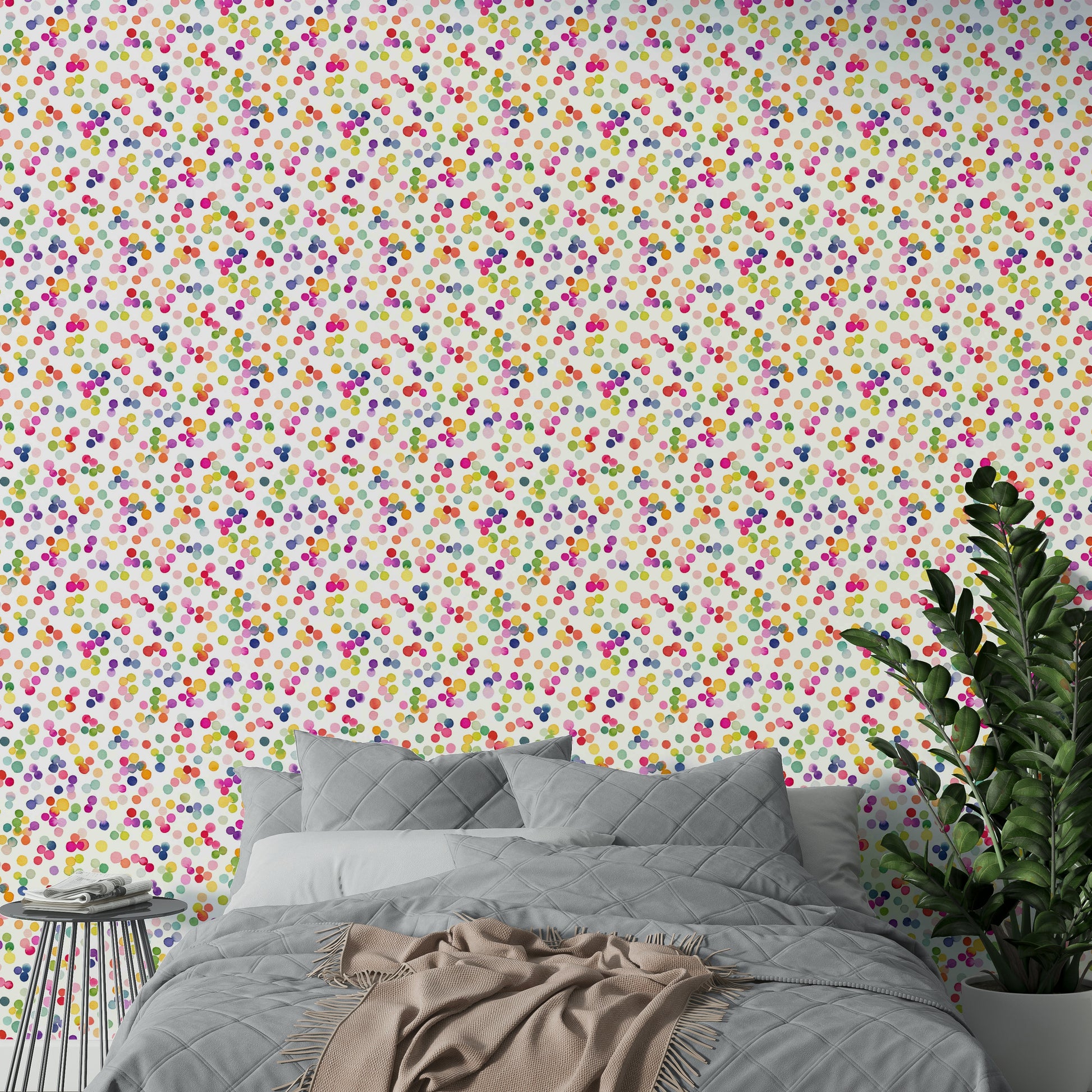 Watercolor dots wallpaper

