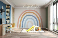 Color splash rainbow wall mural on smooth wall

