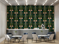 Wallpaper for walls with swan art

