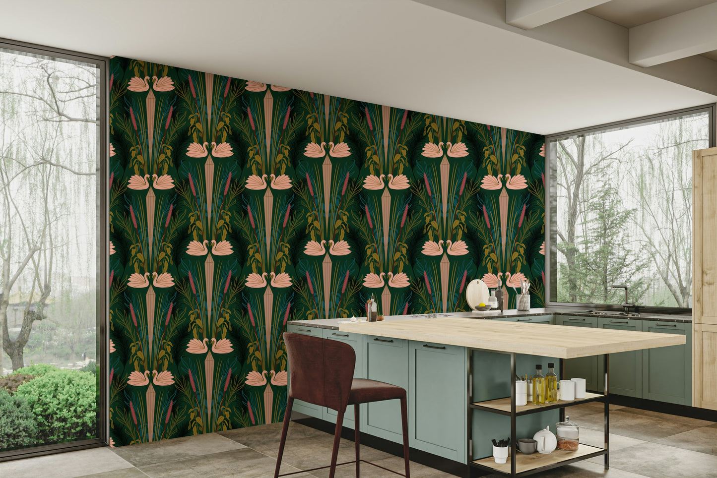 Stylish Art Deco wall mural

