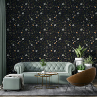 Twilight petals wallpaper with delicate flower prints

