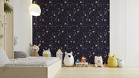 Memories in Petals Wallpaper with dark floral design

