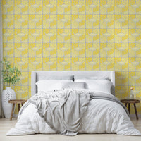 Wallpaper featuring retro yellow blossoms

