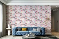 Playful deer wall covering

