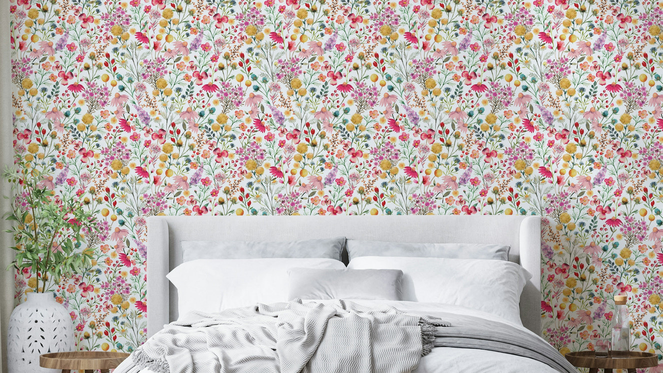Vintage floral wall pattern

