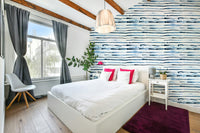 Bold horizontal stripe wallpaper

