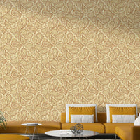 Autumn paisley warm wallpaper design

