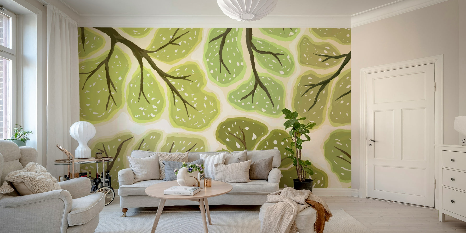 Crown shyness forest mural wallpaper

