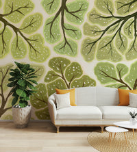 Tree canopy wall mural crown shyness

