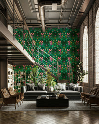 Peaceful botanical wall mural

