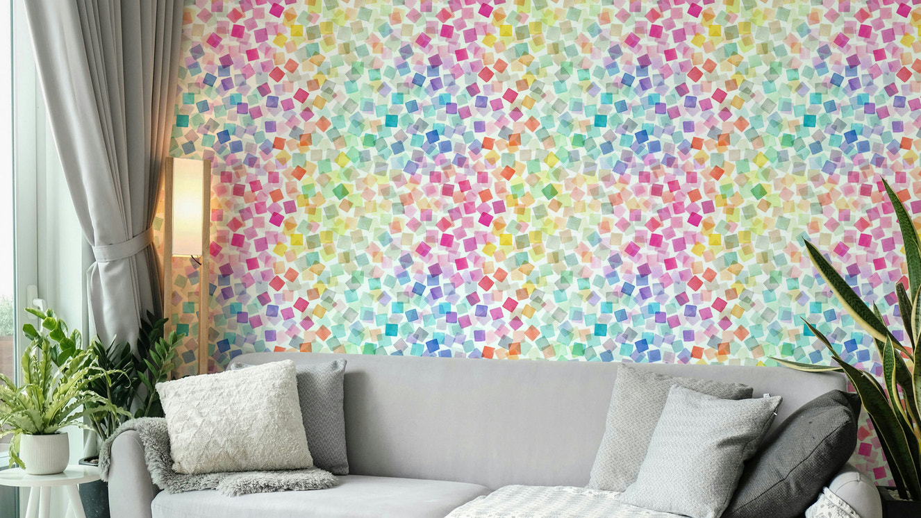 Kids room wallpaper idea

