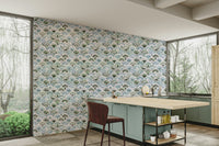 Blue and green scallops mural

