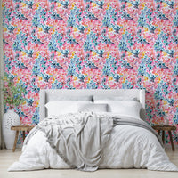 Watercolor flowers wall mural

