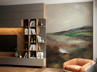 Gentle rolling hills wall mural for calm decor

