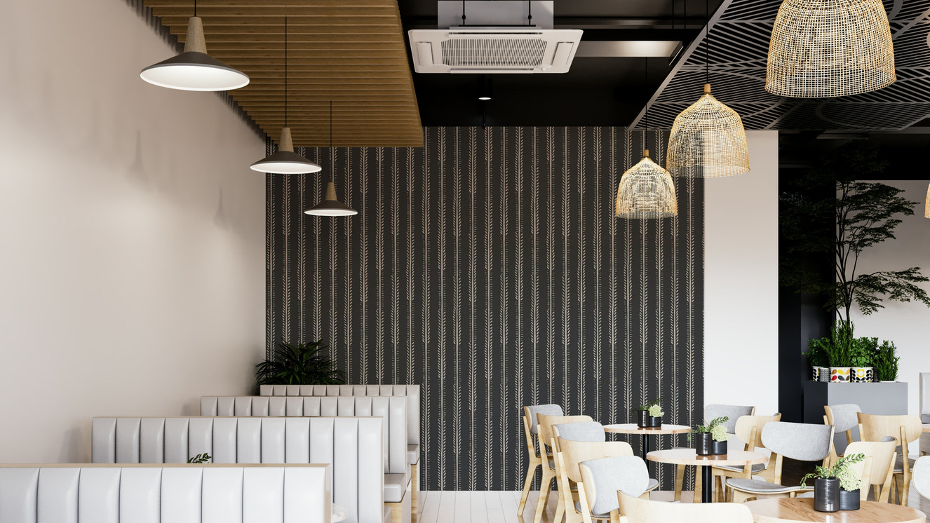 Masculine stripe design in deep neutral hues

