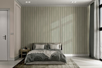 Minimal sage stripe wallpaper for calming interiors

