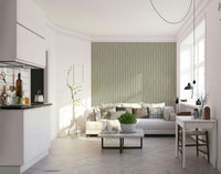 Elegant sage striped wallpaper for peaceful decor

