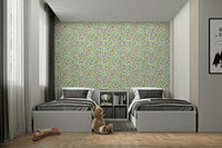 Swan Lake-inspired wallpaper with botanical accents

